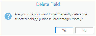 Delete Field prompt