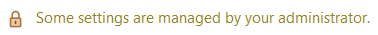 Authentication settings managed by an administrator