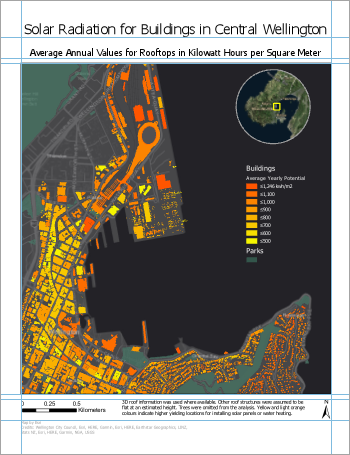 Map layout in portrait orientation