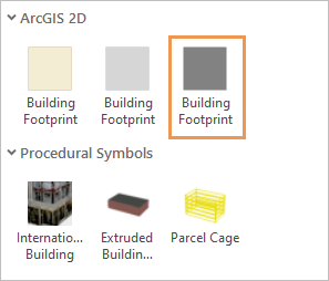 Dark gray Building Footprint symbol indicated in the Symbology pane