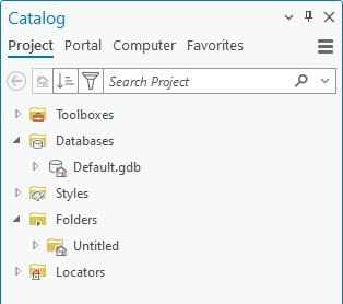 Catalog pane