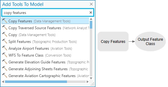 Adding Copy Features tool