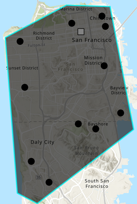 Route zone created for the downtown area