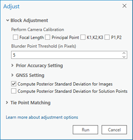 Adjustment settings