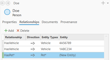 Create a new entity for the new entity type, and use the new entity as the destination of the relationship.