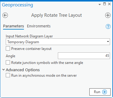 Apply Rotate Tree Layout parameters