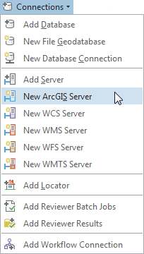 Connections drop-down menu