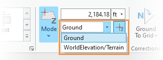 Surface drop-down arrow