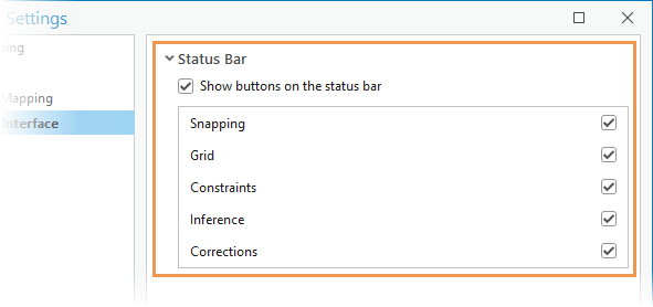 Status Bar settings