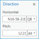 Direction dialog box