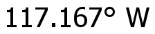 Label example in decimal degrees with three decimal places and the cardinal point