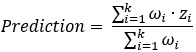 IDW 3D prediction formula