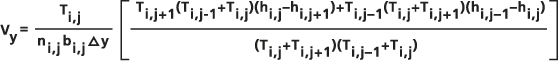 Formula for seepage velocity Vy