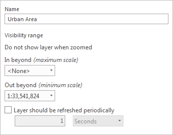 General tab of the Layer Properties dialog box