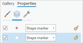 Bus stop symbol layers