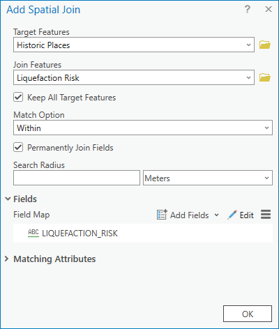 Add Spatial Join dialog box