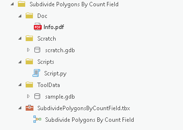 Geoprocessing sample recommended folder structure