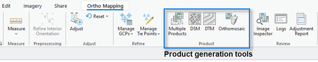 Ortho mapping product generation tools