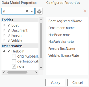 Properties that participate in the display column can have different names.