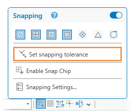 Set snapping tolerance