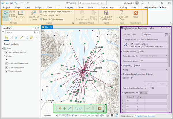 Neighborhood Explorer components