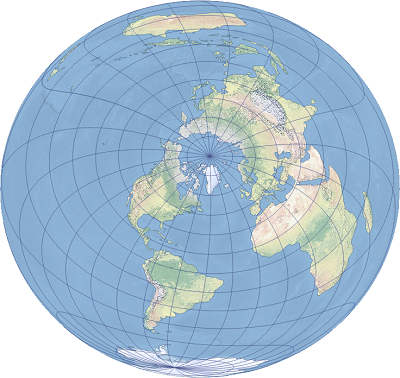 An example of the two-point equidistant projection An example of the two-point equidistant projection