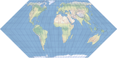 An example of the Eckert II projection An example of the Eckert II projection