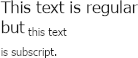 Un-subscript example Un-subscript example