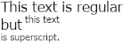 Un-superscript example Un-superscript example