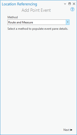 Add Point Event pane Add Point Event pane