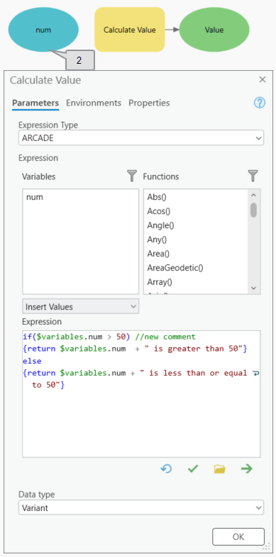 If-then-else expression in the Calculate Value tool If-then-else expression in the Calculate Value tool