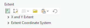Extent control with without the Intersect and Union of Inputs buttons Extent control with without the Intersect and Union of Inputs buttons