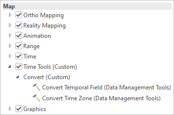 Custom contextual tab with a group that contains two geoprocessing tools Custom contextual tab with a group that contains two geoprocessing tools