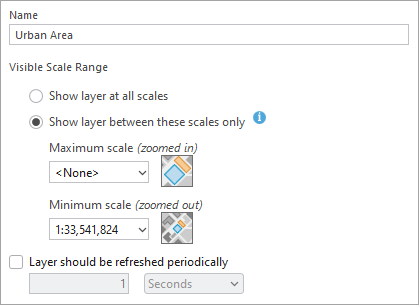 General tab of the Layer Properties dialog box General tab of the Layer Properties dialog box