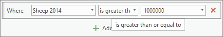 Clause to find regions with 1 million or more sheep Clause to find regions with 1 million or more sheep