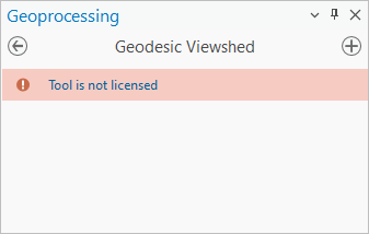 Geodesic Viewshed tool as it appears to an unlicensed user Geodesic Viewshed tool as it appears to an unlicensed user