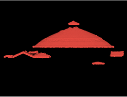 Profile view of rooftop points Profile view of rooftop points