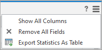 Show All Columns option Show All Columns option