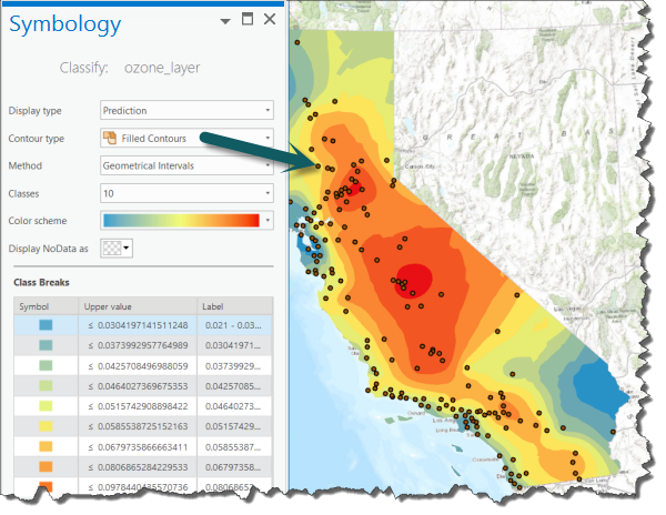 Filled contours Filled contours
