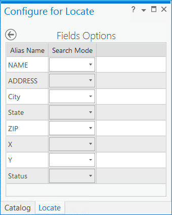 Configure for Locate view Configure for Locate view