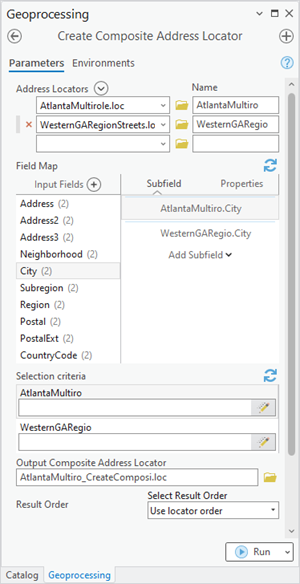 Create Composite Address Locator tool Create Composite Address Locator tool