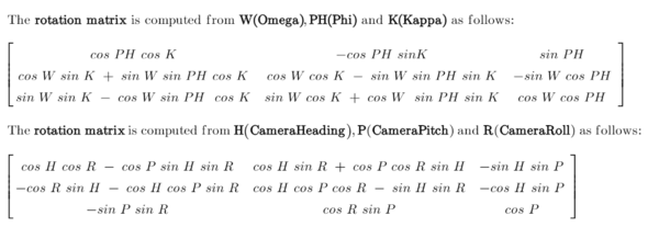 Rotation matrix computation logic