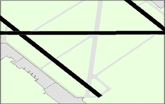 Outdated chart with open runway Outdated chart with open runway