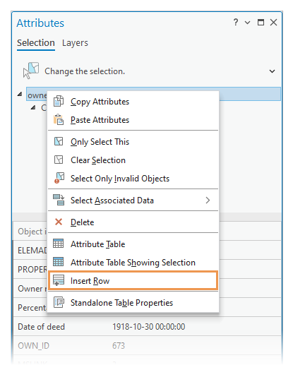 Insert Row command Insert Row command
