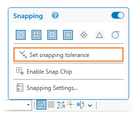 Set snapping tolerance Set snapping tolerance