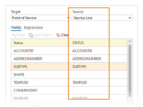 Source column Source column