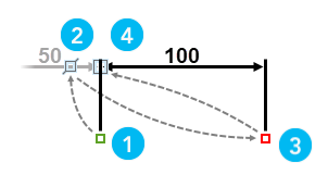 Aligned dimension constrained parallel with the dimension line height snapped to another dimension. Aligned dimension constrained parallel with the dimension line height snapped to another dimension.