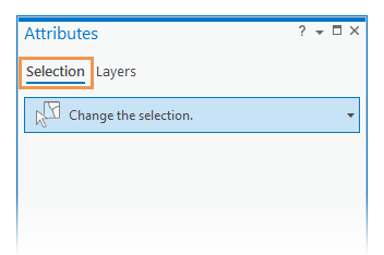 Selection tab Selection tab