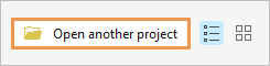 Open another project command Open another project command
