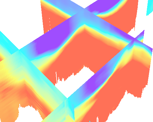 Cross section of ecological marine unit voxel layer Cross section of ecological marine unit voxel layer